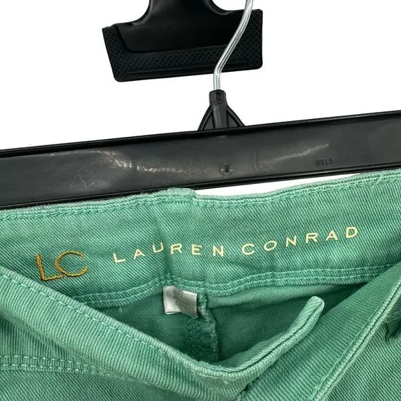LC by Lauren Conrad Size 10 Skinny Fit Colored Denim Pants Jeans Green - Picture 3 of 4